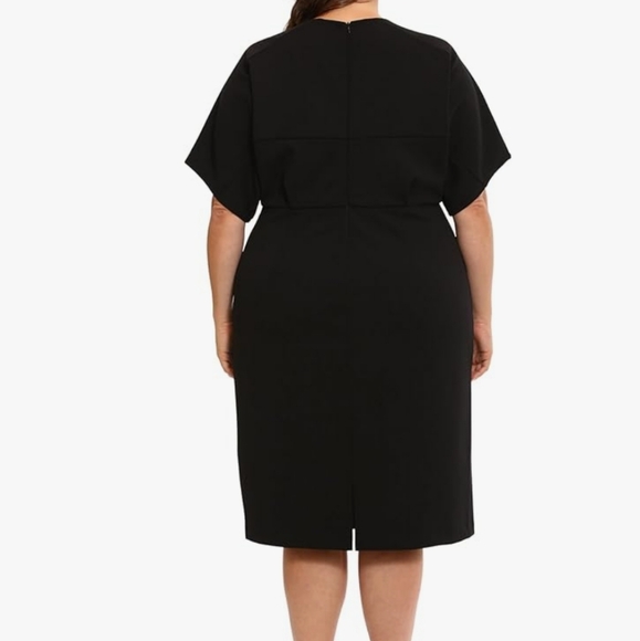 LONDON TIMES V-neck Midi Sheath Dress - Picture 6 of 6